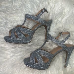 Rhinestone platform heels